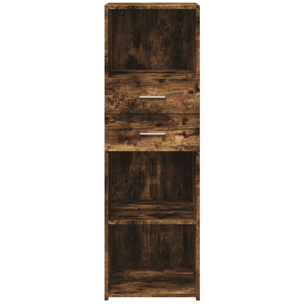 vidaXL 2 Drawer 3 Open Shelf Smoked Oak Highboard Image 4