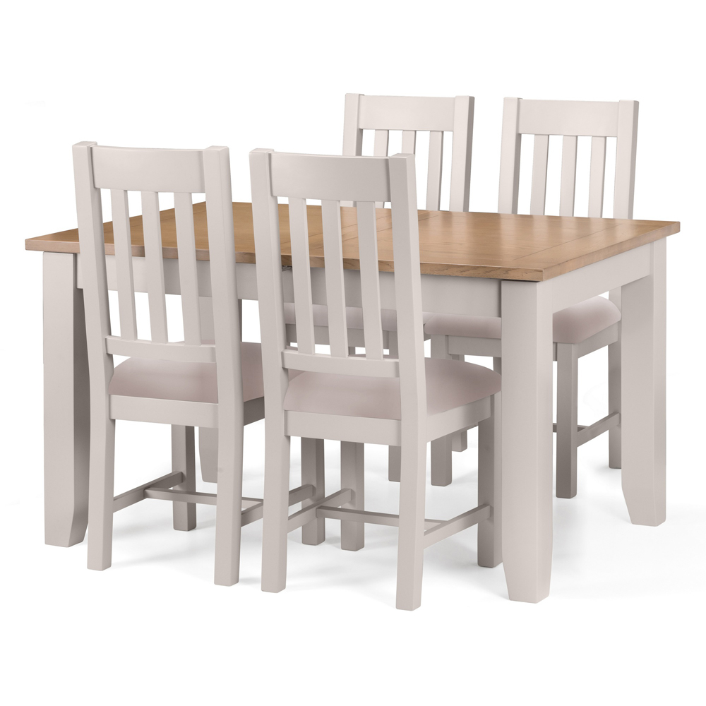 Julian Bowen Richmond Set of 2 Grey Dining Chair Image 3