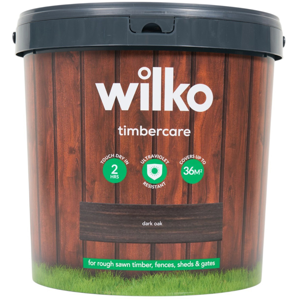 Wilko Timbercare Wood Paint Dark Oak 9L Image 2