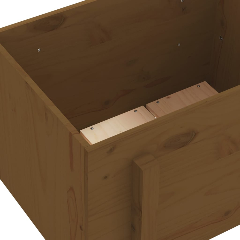 vidaXL Honey Brown Solid Pine Wood Garden Planter 62 x 50 x 57cm Image 6