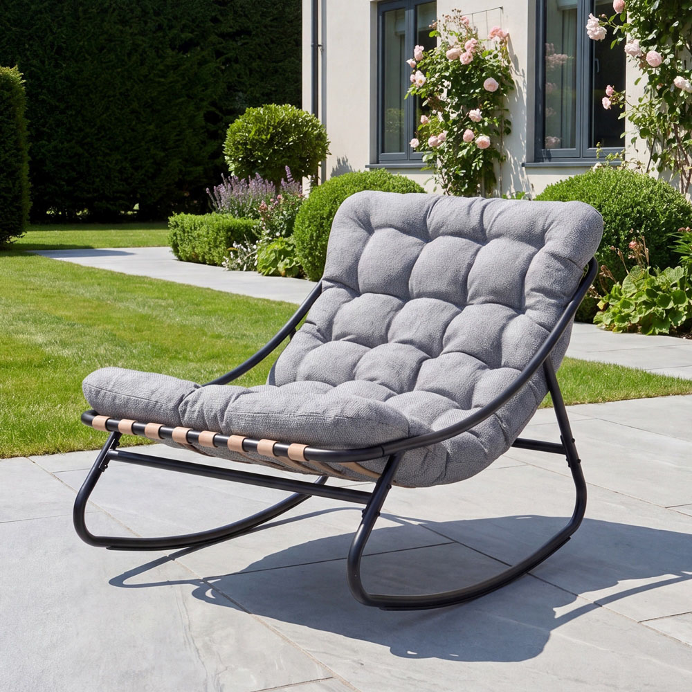 Artemis Home Solace Light Grey Outdoor Rocking Chair Image 2