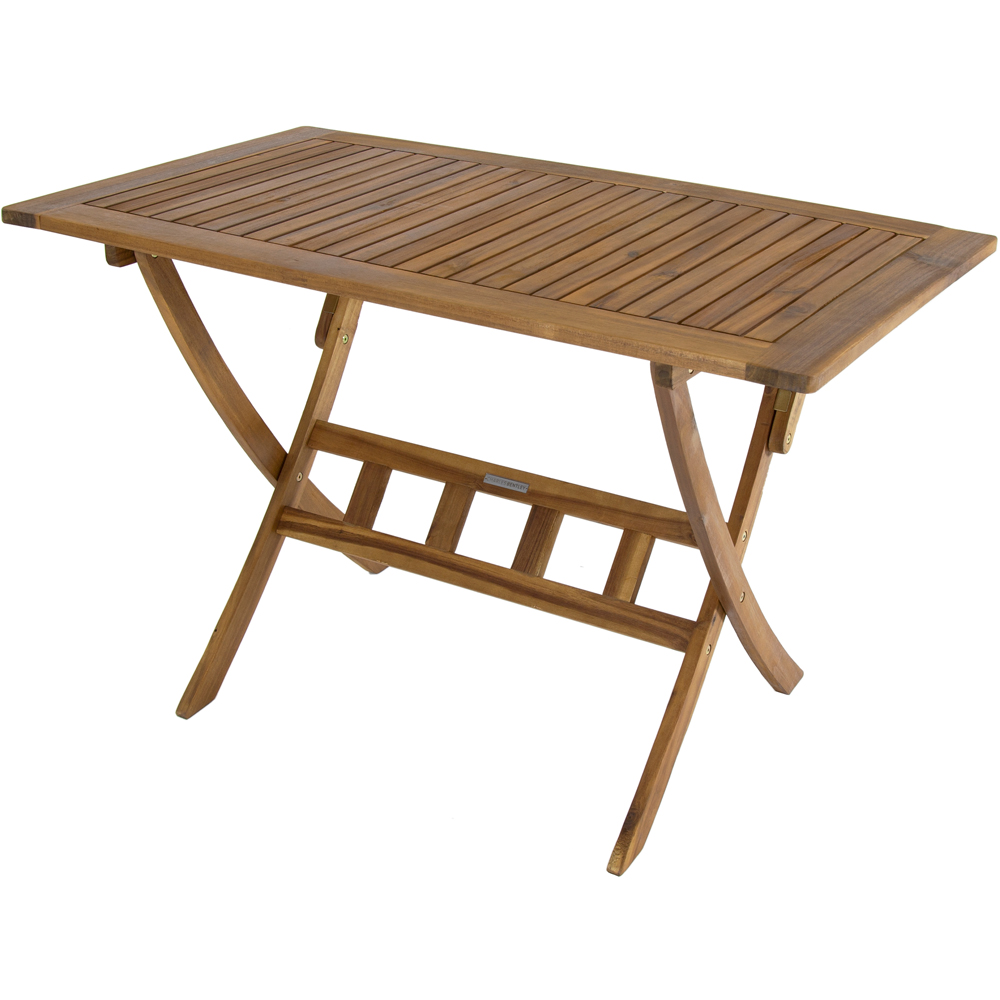 Charles Bentley Acacia 4 Seater Rectangular Dining Set Image 4