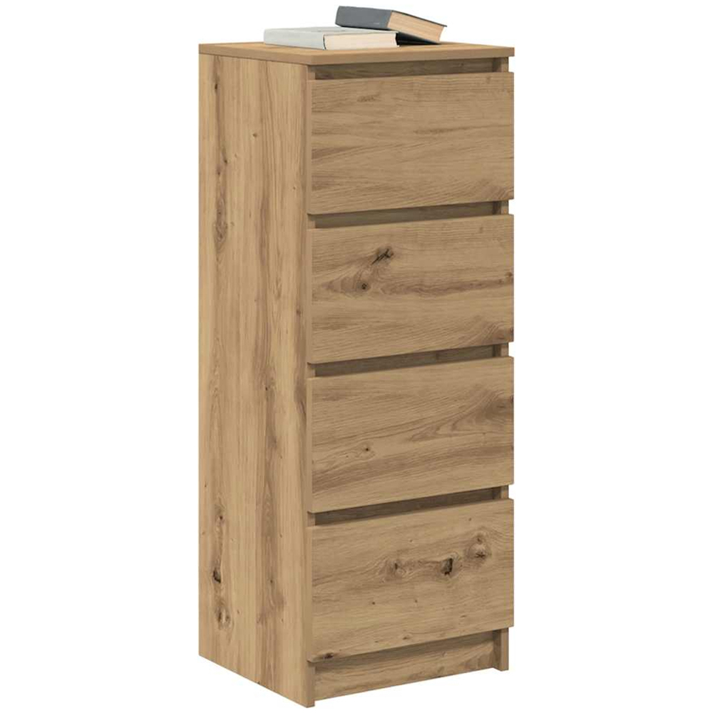 vidaXL 4 Drawer Artisan Oak Sideboard Image 4