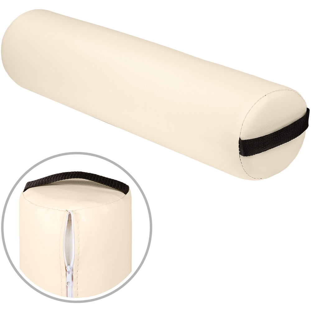 tectake Beige Stool and Bolster Cushion Set Image 5