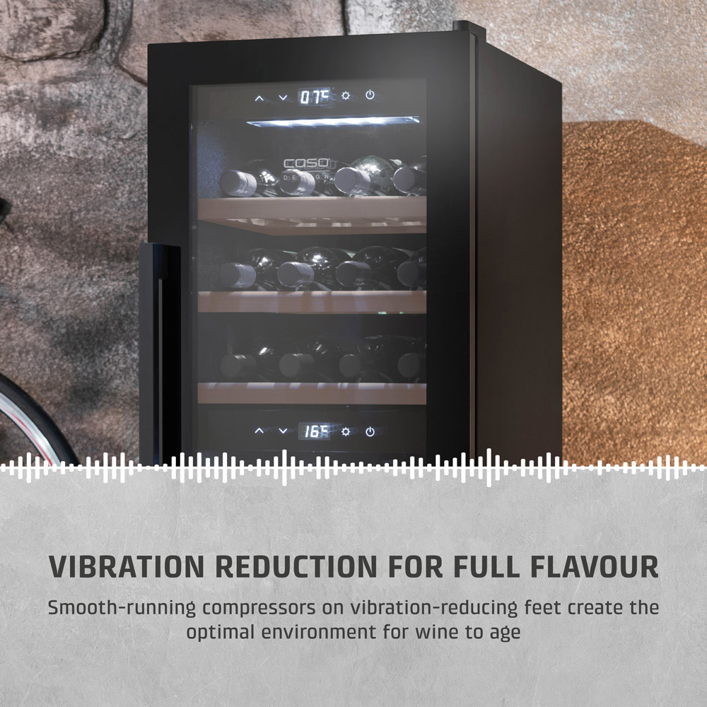 CASO Design WineExclusive 716 Black 12 Bottle Wine Cooler Fridge Image 6