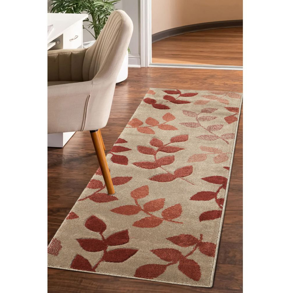 Homemaker Newport Terracotta Leaf Runner 60 x 200cm Image 4