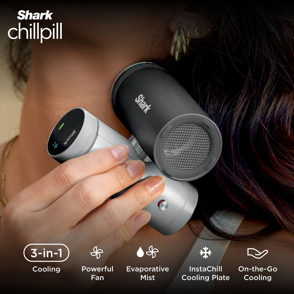 Shark Chill Pill FA022UK 3-in-1 Carbon Portable Fan Mist and InstaChill Personal Cooling System Image 3