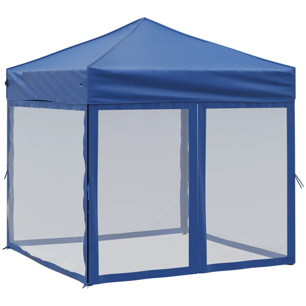 vidaXL 2 x 2m Blue Foldable Party Tent with Sidewalls Image 2