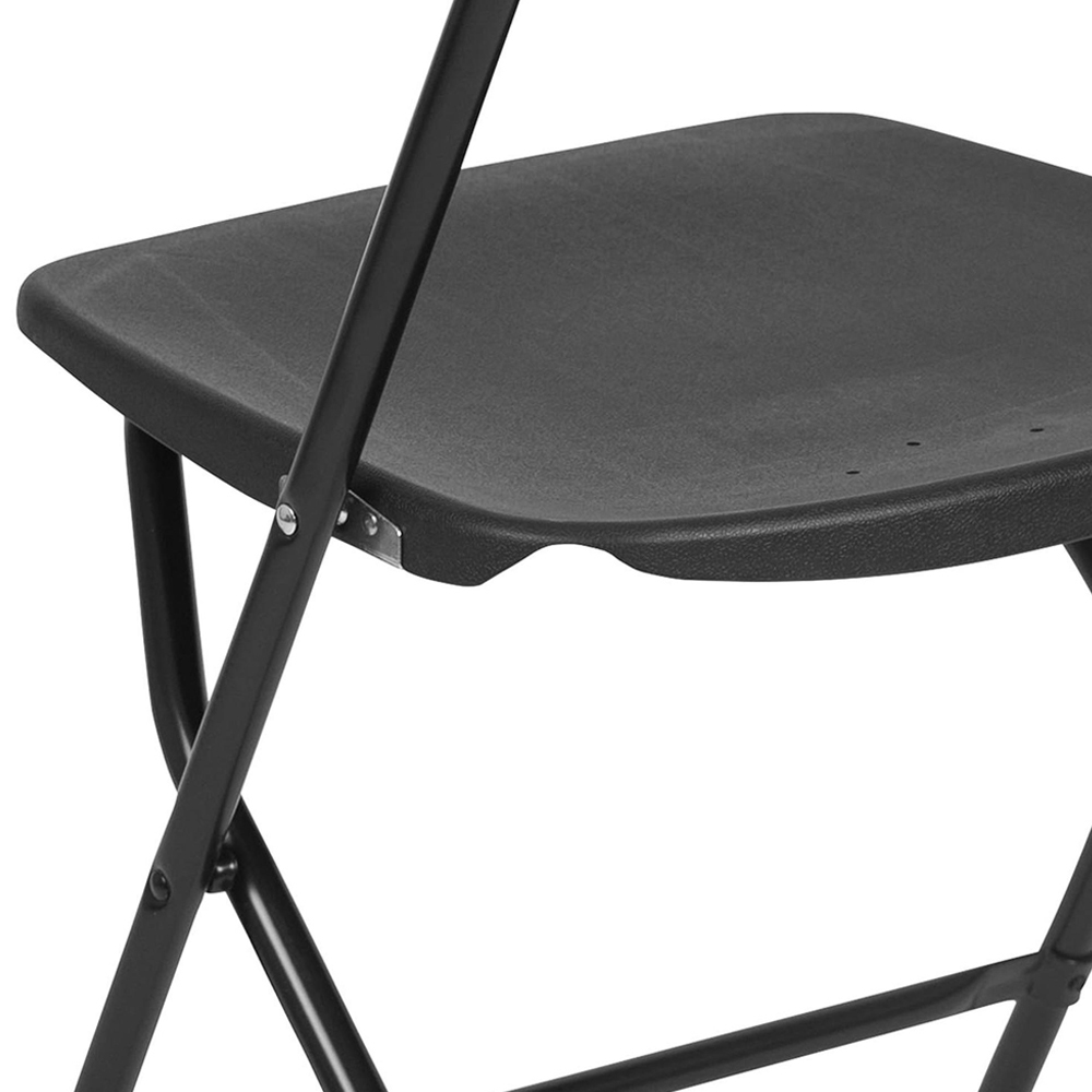FWStyle Set of 10 Black Folding Plastic Chair Image 3