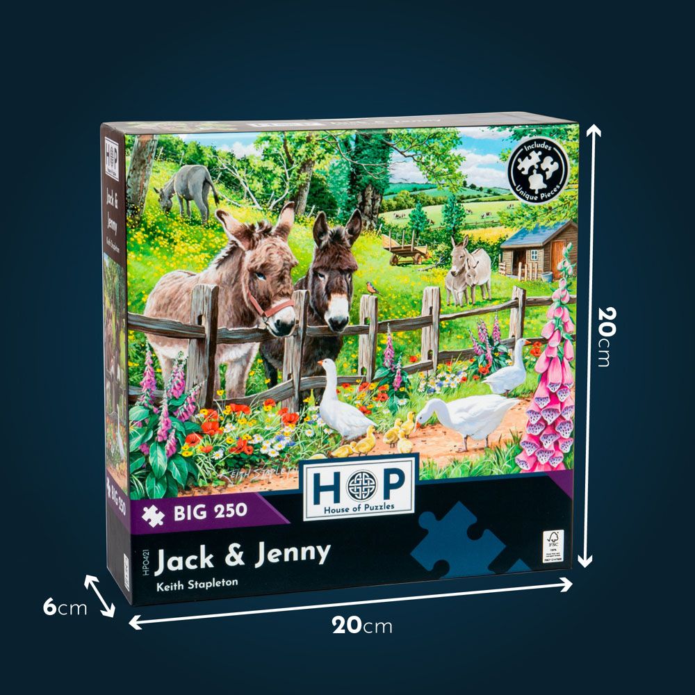 The House of Puzzles Farmer's Friends Big 250 Piece Jigsaw Puzzle 4 Pack Image 5