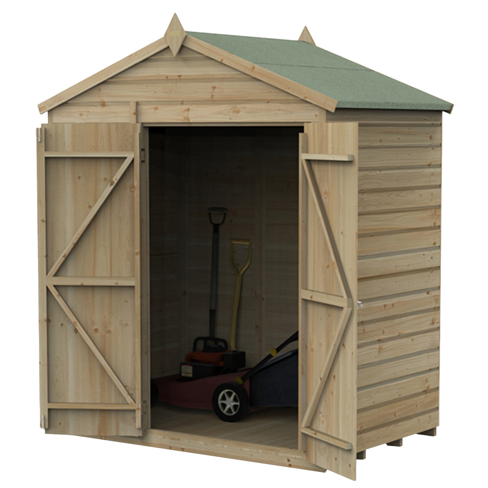 Forest Garden 6 x 4ft Beckwood Apex Shed Image 1