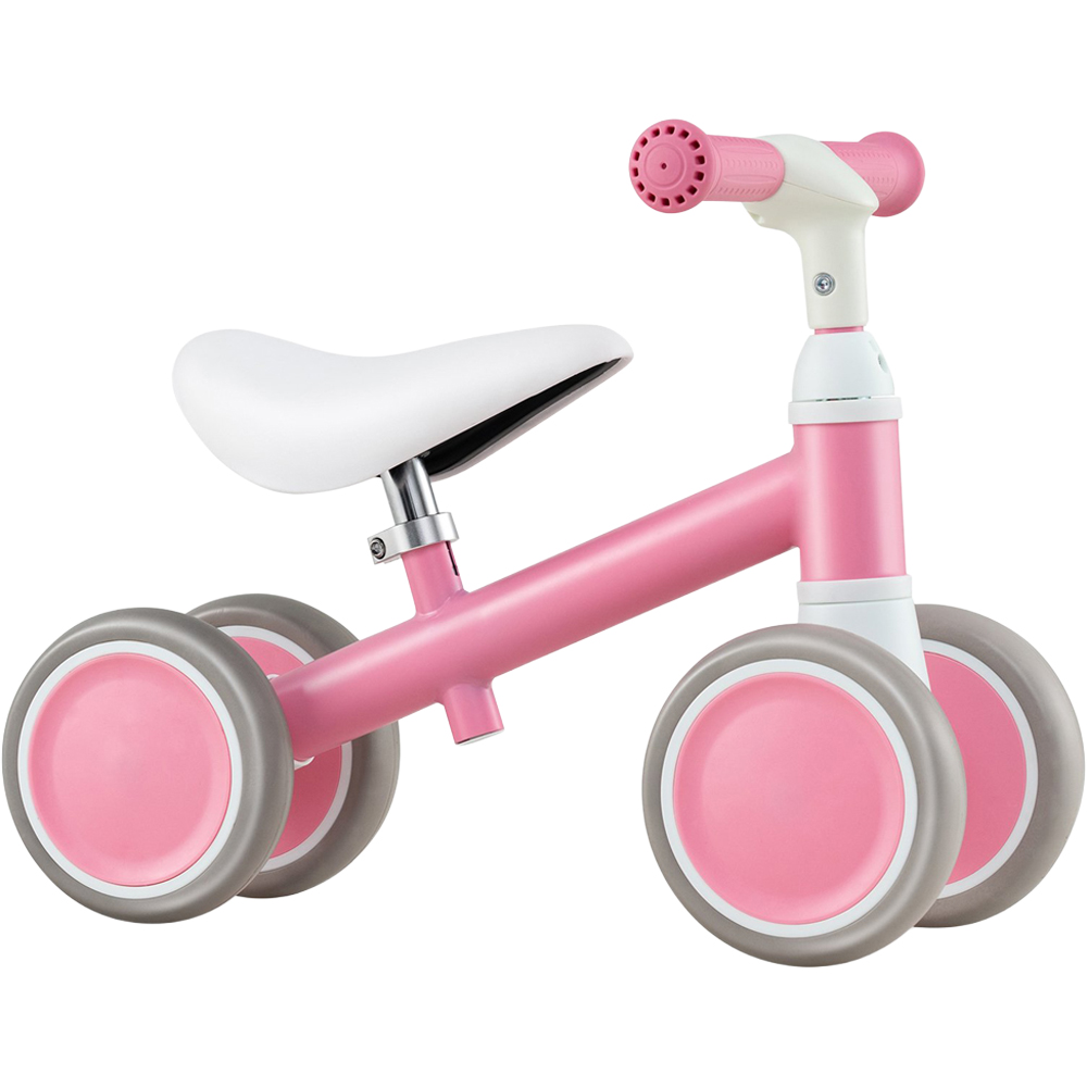 Costway Toddlers Pink Balance Bike with Height Adjustable Handle and Seat Image 1