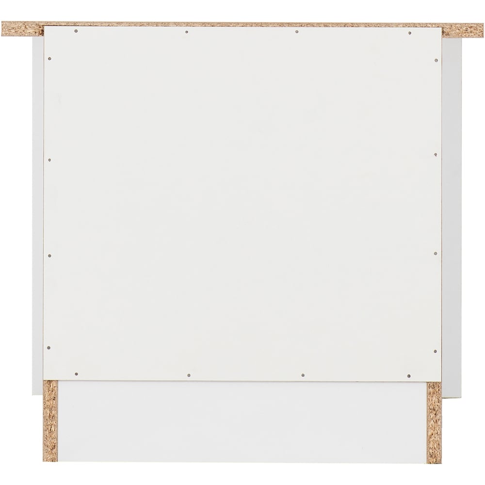 Seconique Portland 2 Drawer White and Oak Effect Bedside Table Image 6