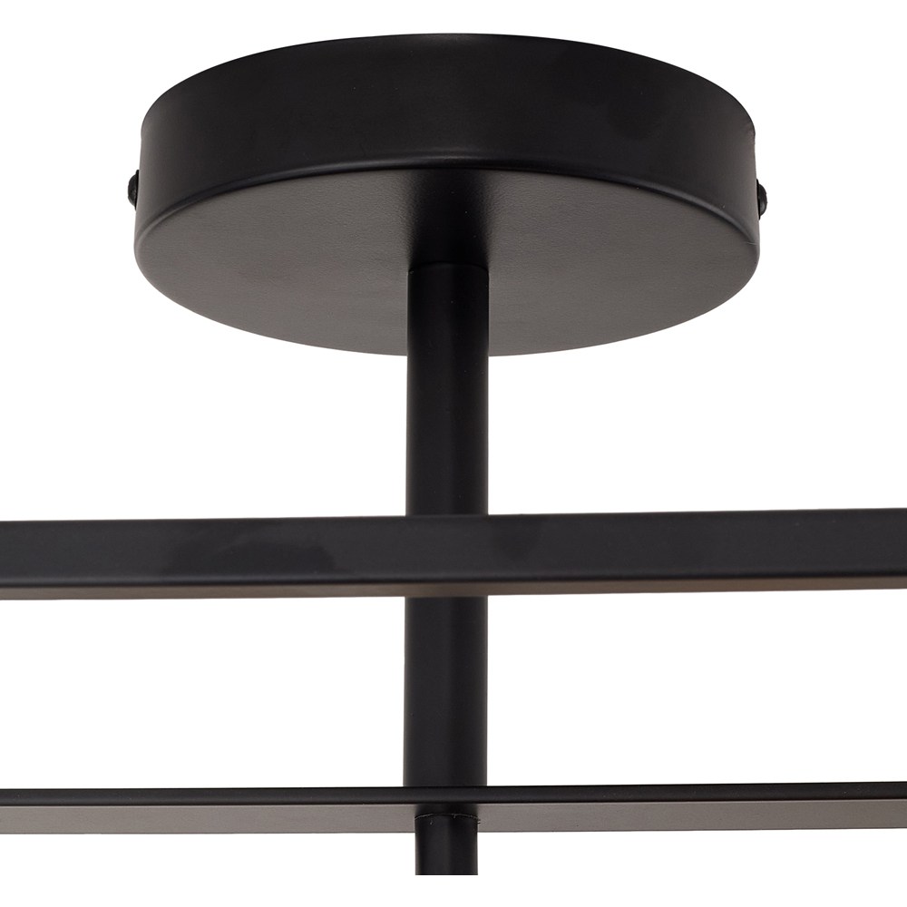 Living and Home 4 Light Black and Gold Industrial Cross Frame E27 Ceiling Light Image 5