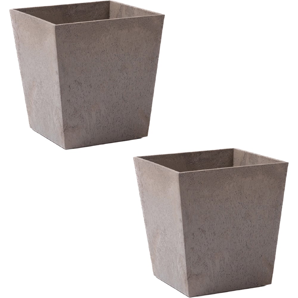 Garden Gear Sonata Oak Planter 33cm 2 Pack Image 1