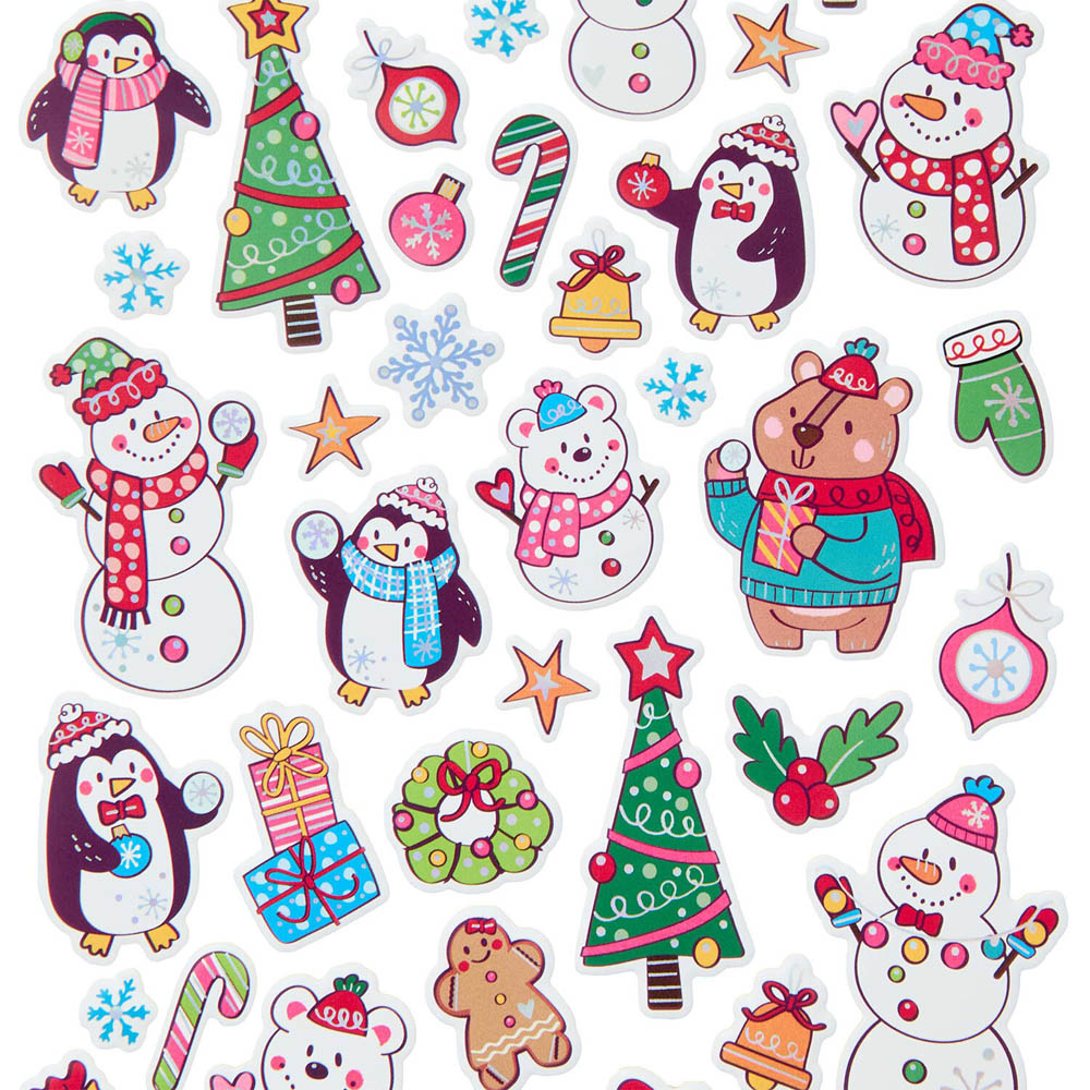 Fun Christmas Glitter Stickers Image 7