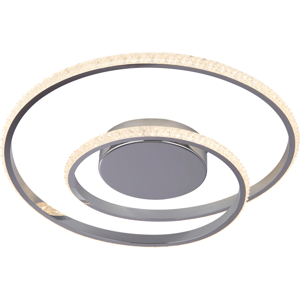 Lighting Collection Furness Chrome LED Ceiling Flush Light Image 3