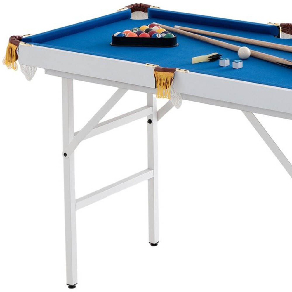 Costway Blue Folding Billiards Table with Accessory Set Image 2