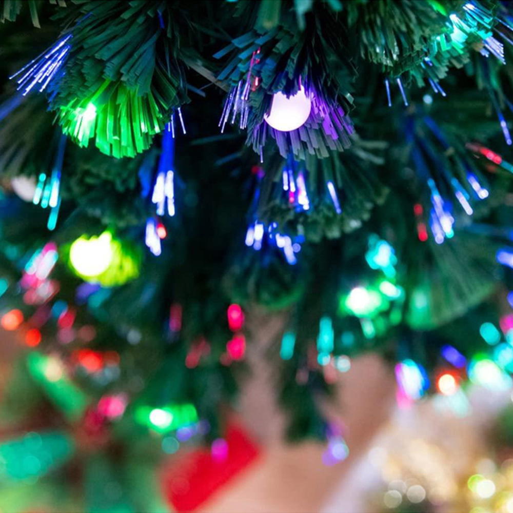 Shatchi Berries Balls Pre-Lit Fibre Optic Artificial Christmas Tree 4ft Image 3