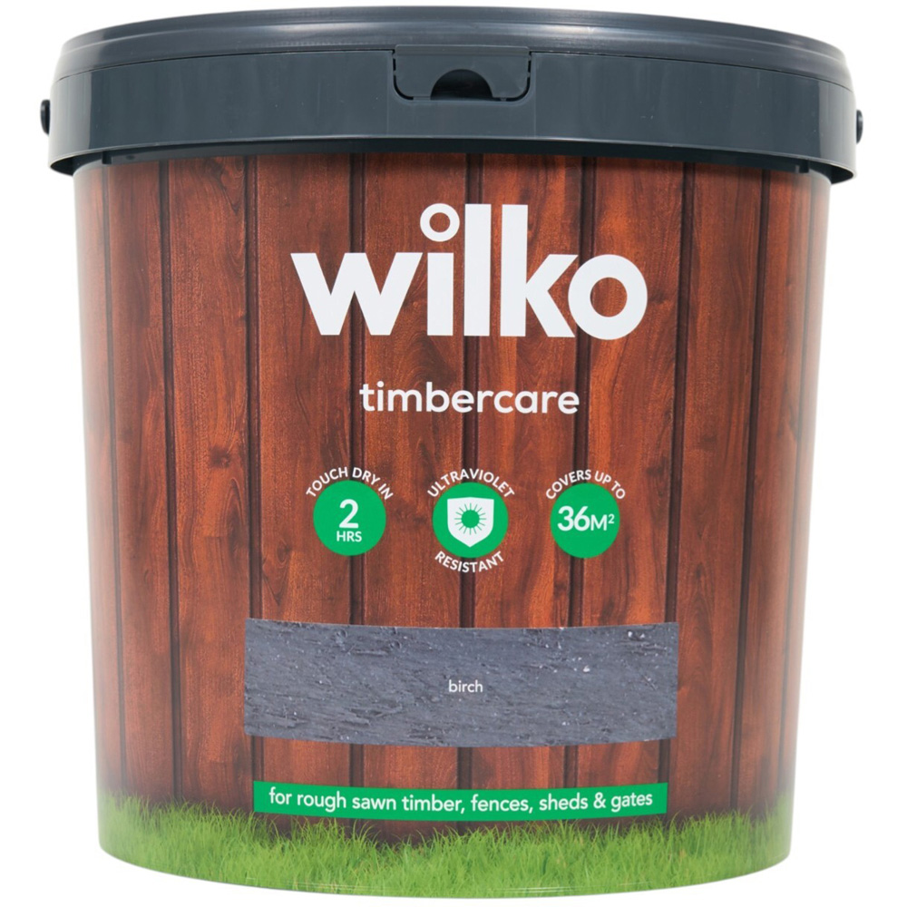 Wilko Timbercare Wood Paint Birch 9L Image 2