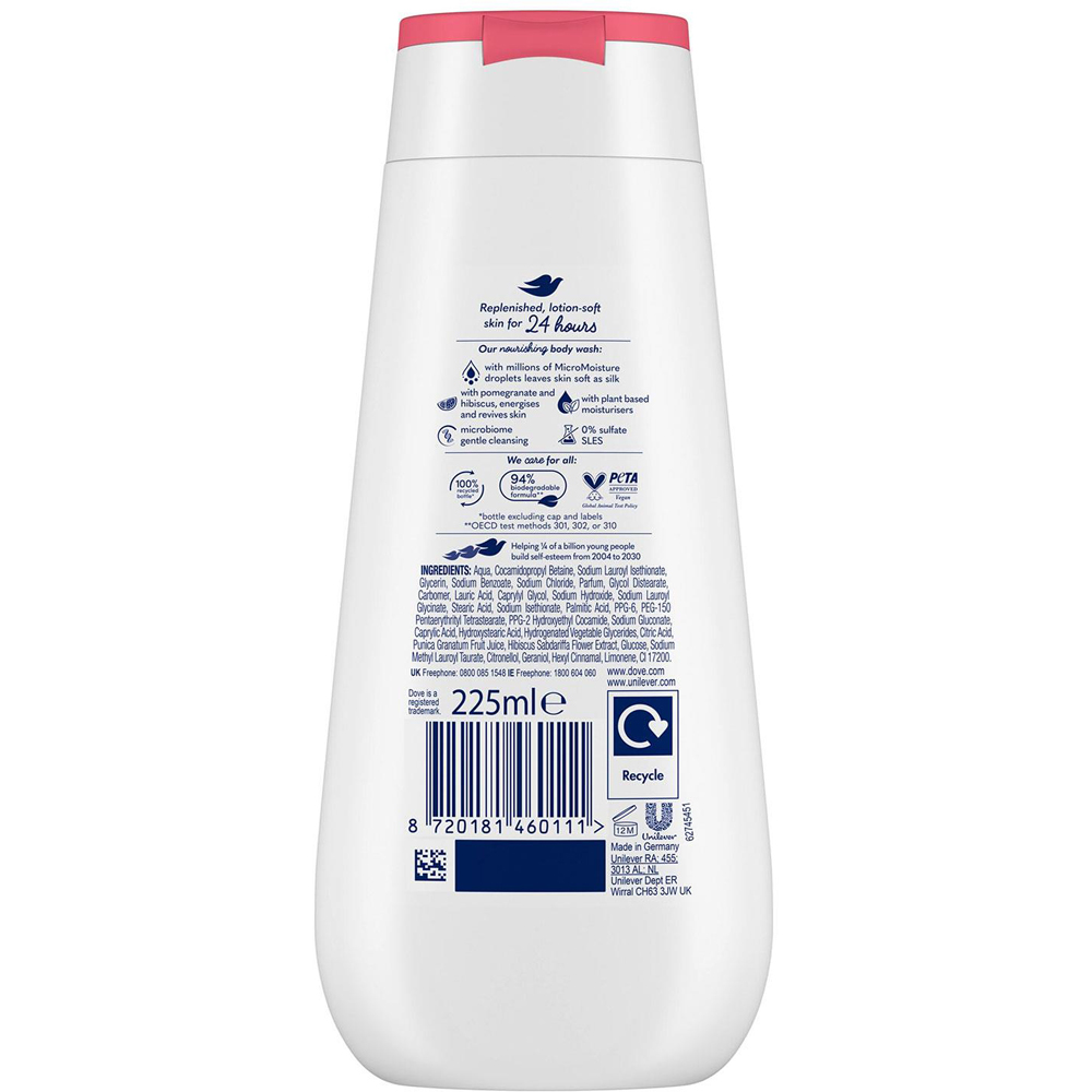 Dove Advanced Care Reviving Body Wash 225ml 12 Pack Image 3
