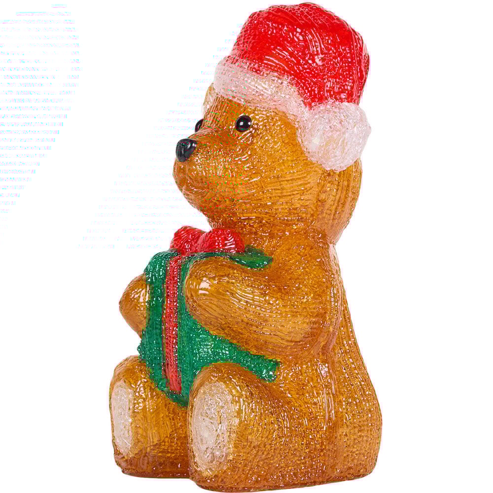 Acrylic Christmas Bear - Brown Image 3