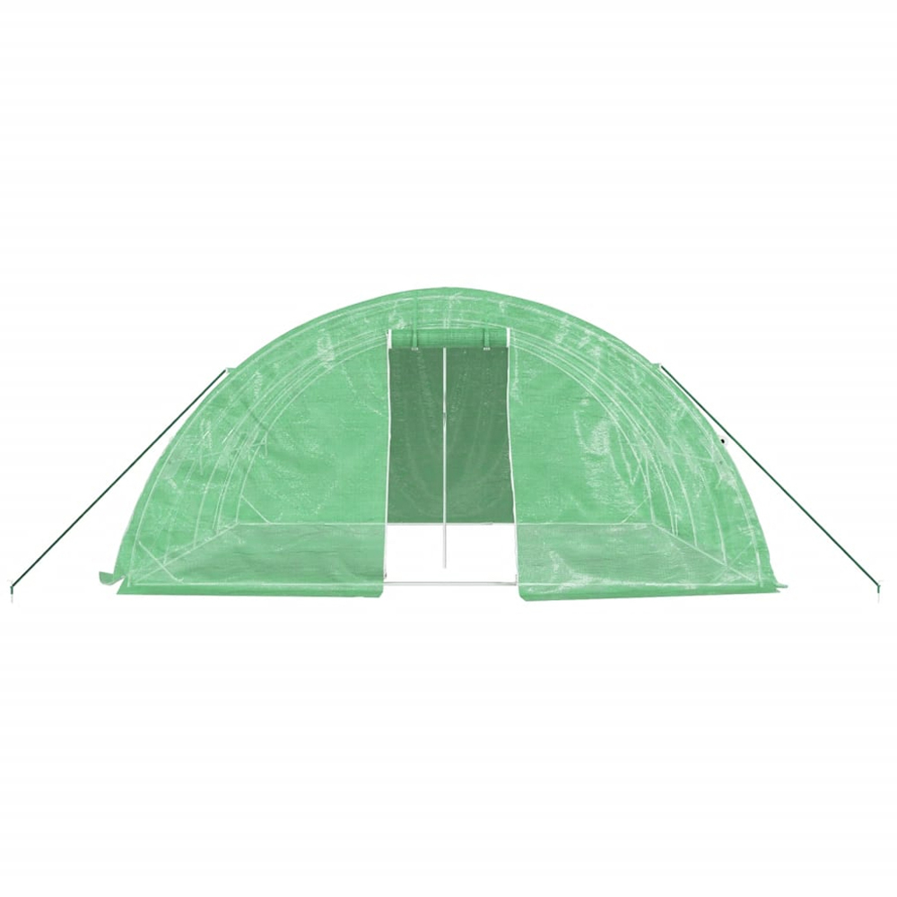 vidaXL Green Polyethylene Galvanised Steel Frame 16 x 13.1ft Greenhouse Image 4