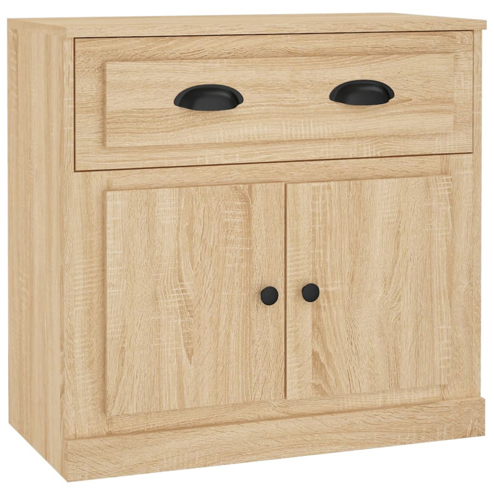 vidaXL 2 Door Single Drawer Sonoma Oak Sideboard Image 2