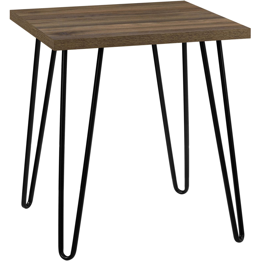 Dorel Owen Walnut Retro End Table Black Image 2
