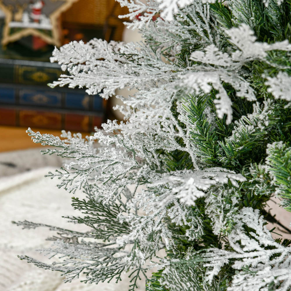 Everglow Pencil Snow Flocked Artificial Christmas Tree 7ft Image 7