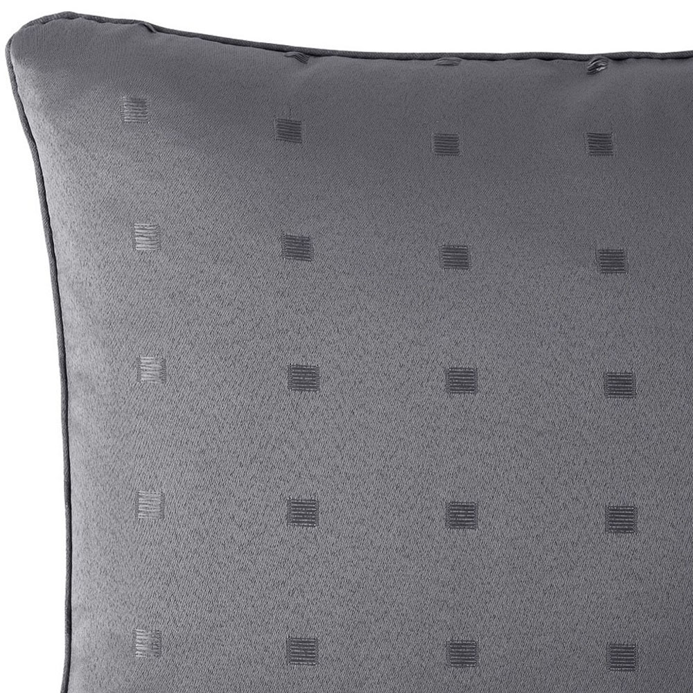 Alan Symonds Charcoal Dobby Square Cushion with Polyester Filled Pad 45 x 45cm 4 Pack Image 3