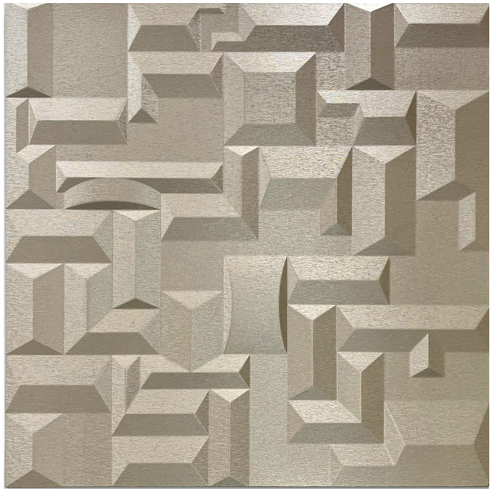 Britwall Artistic 3D Grid PU Leather Wall Panel 600 x 600mm 4 Pack Image 2
