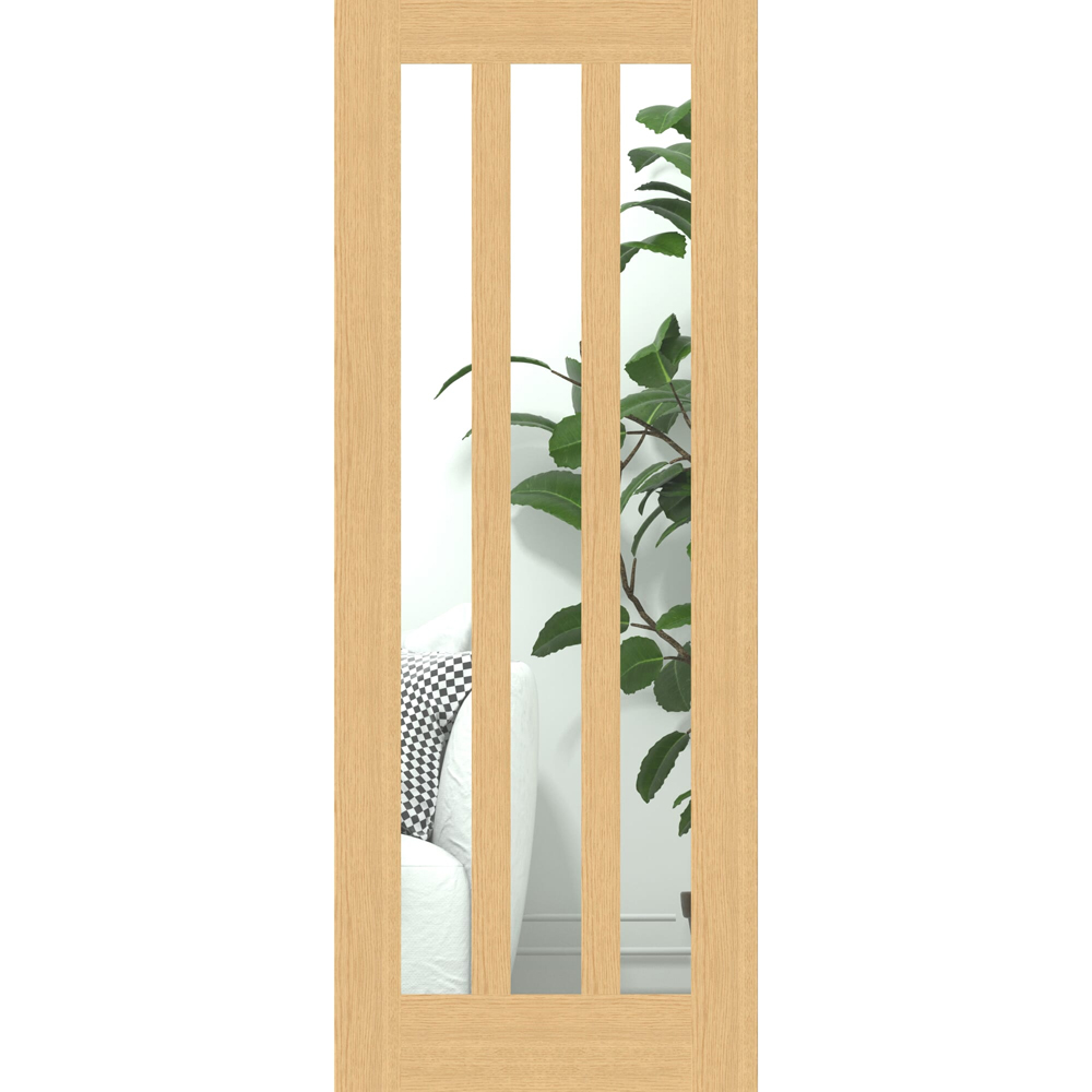 Green & Taylor Aston Oak Clear Glazed Internal Door 1981 x 762mm Image