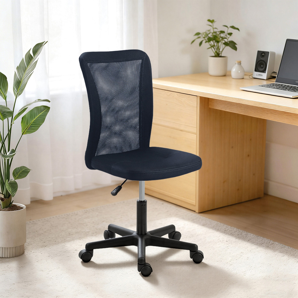 Vinsetto Armless Swivel Office Chair with Adjustable Height Image 2