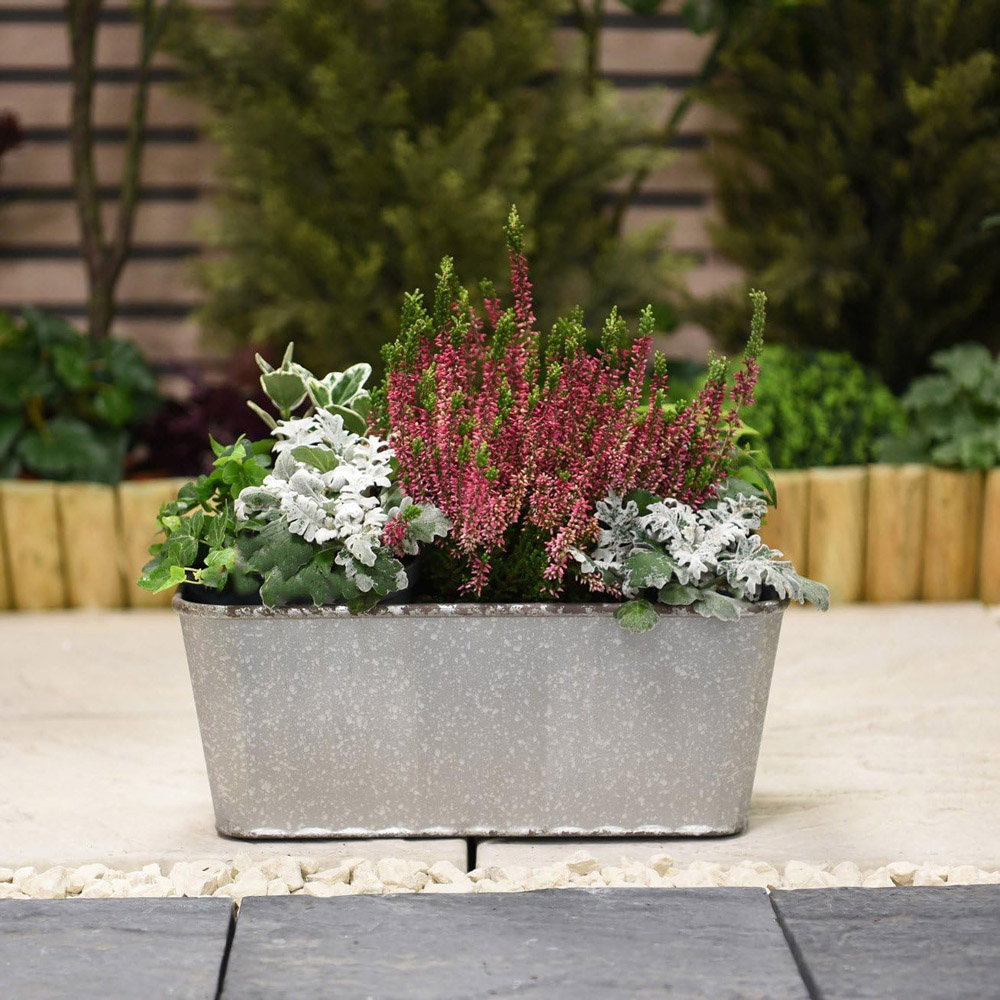 Garden Gear Trough Metal Effect Steel 38cm 2 Pack Image 2