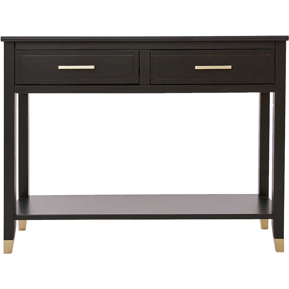 Palazzi 2 Drawers Black Console Table Image 3