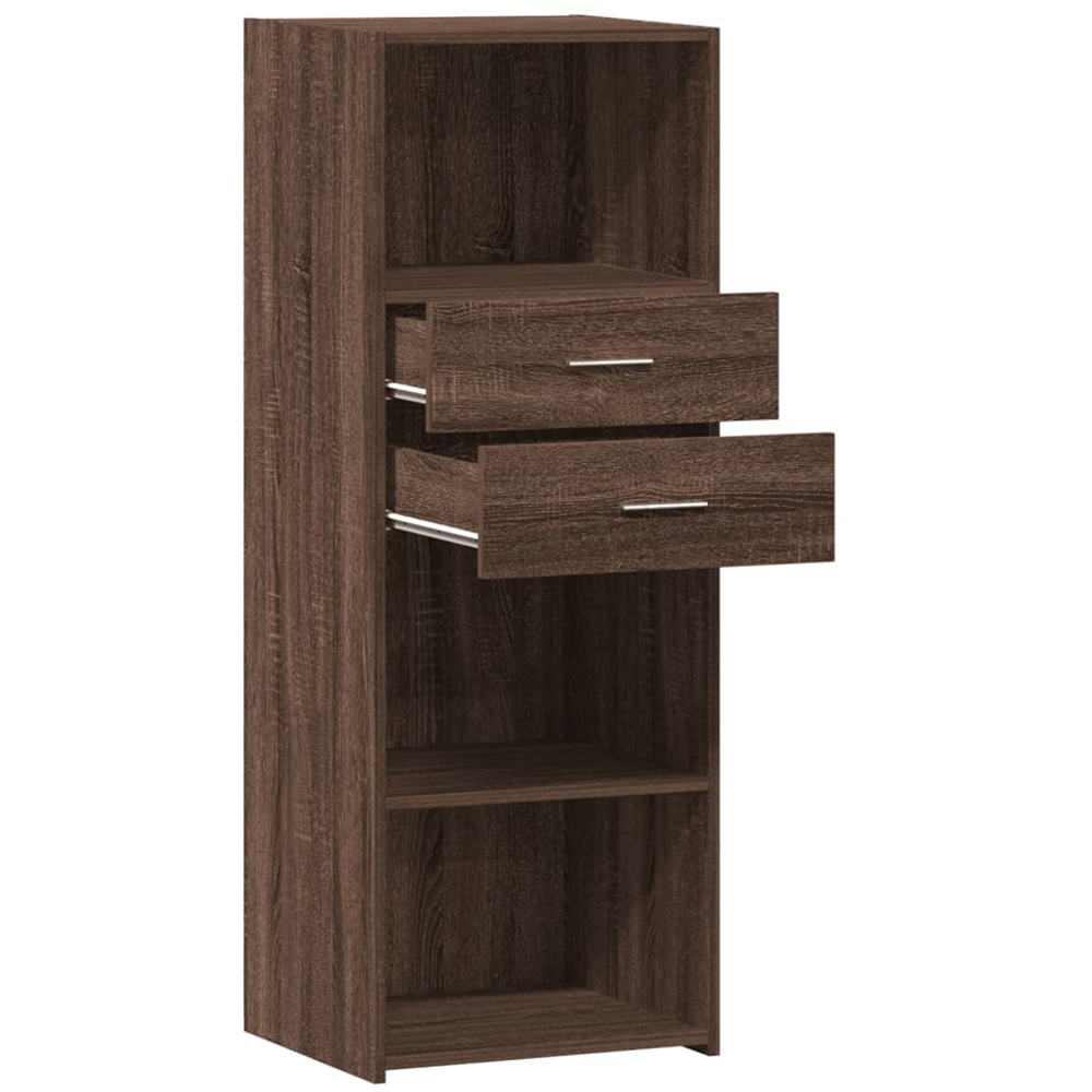 vidaXL 2 Drawer 3 Shelf Brown Oak Highboard Image 7