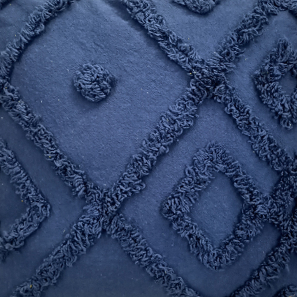 Velosso Diamond Tuft Navy Filled Cushion 43 x 43cm 2 Pack Image 2