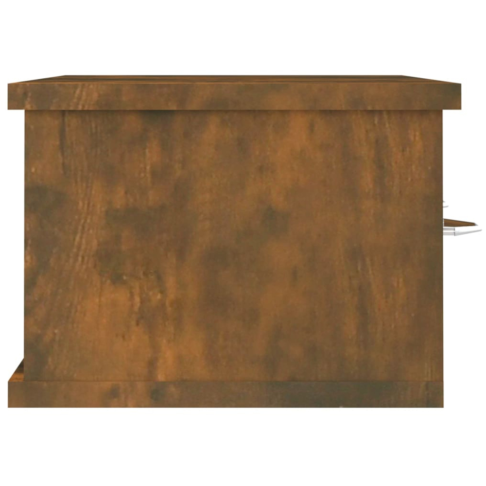 vidaXL 2 Drawer Smoked Oak Wall Cabinet Image 5