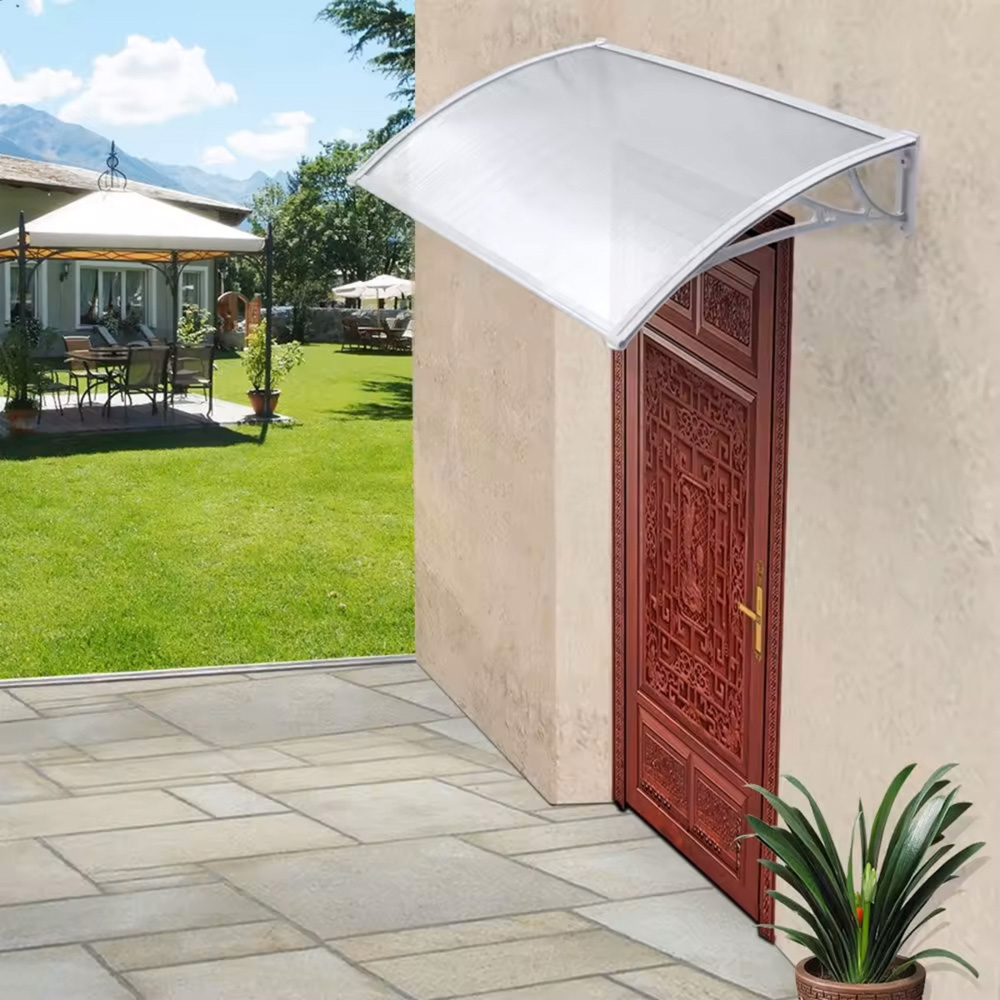 Living and Home White Window and Door Awning Canopy with Brackets 1.2m Image 4