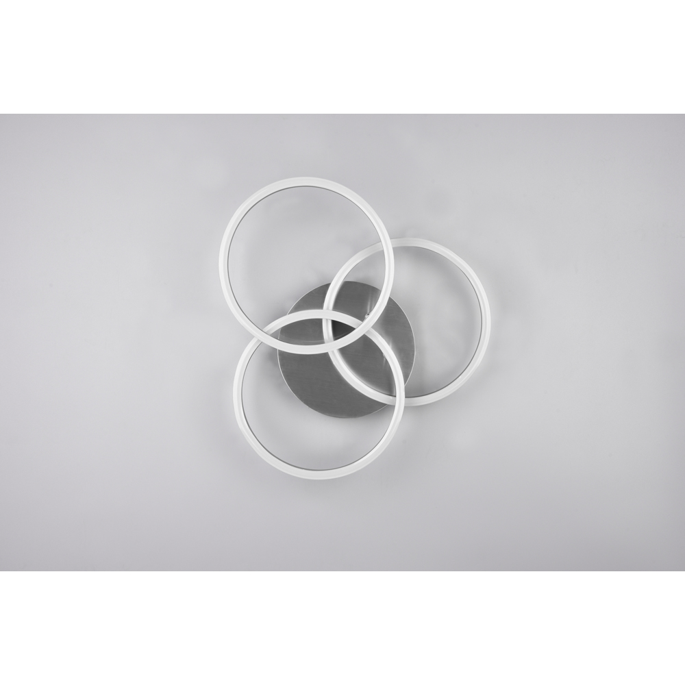 TRIO Circle Matt Nickel LED Ceiling Light Image 9