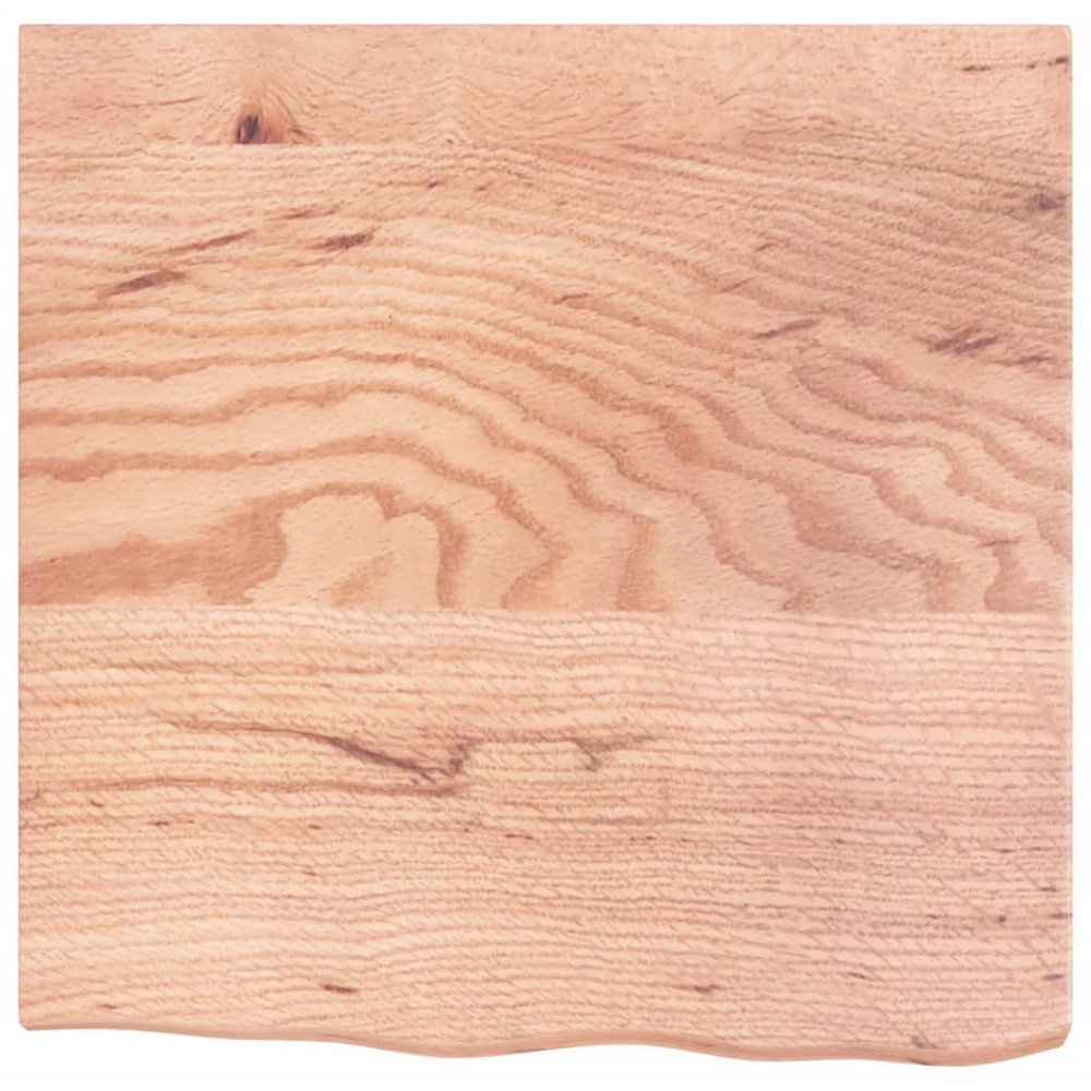 vidaXL 60cm Light Brown Treated Solid Oak Wood Floating Wall Shelf Image 3