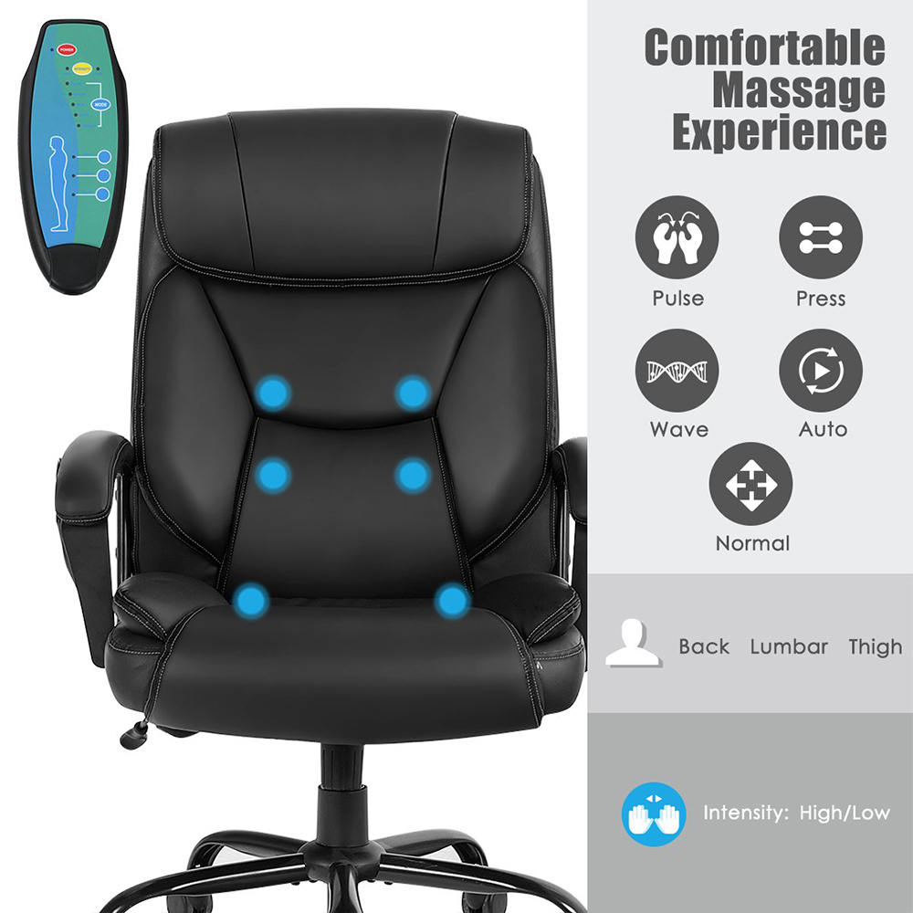 Costway Black 6 Point Office Massage Chair Image 6