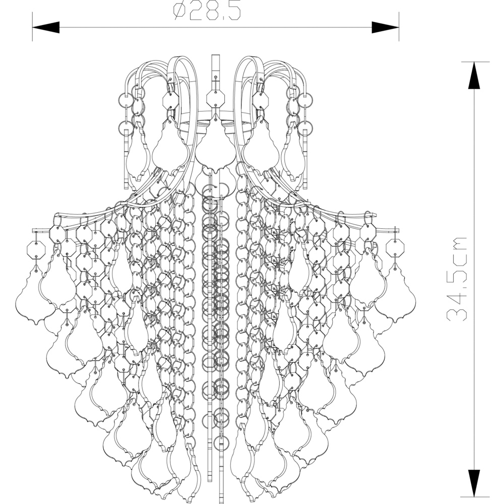 Cosylyte Jasmine Clear Easyfit Classic Beaded Lamp Shade Image 7