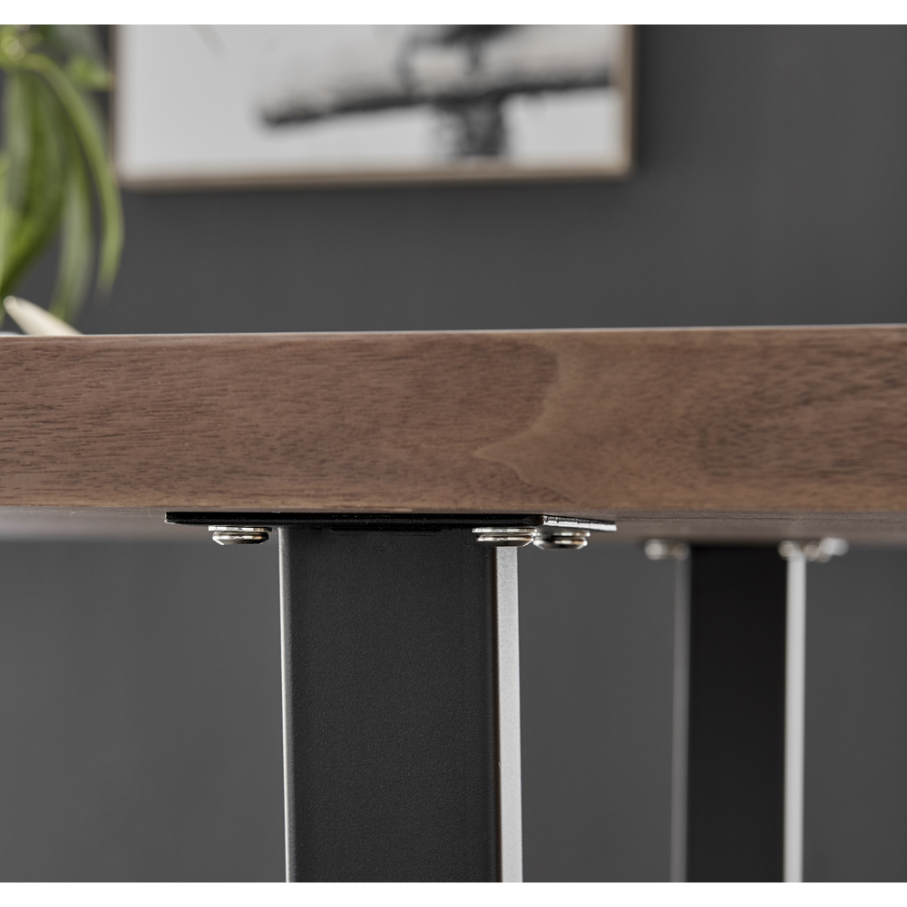 Furniturebox Solo 6 Seater Dining Table Brown Image 6