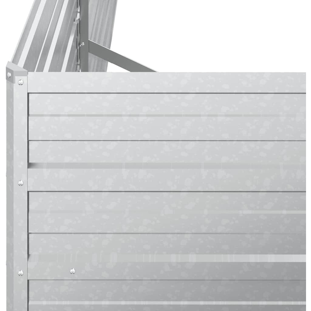 vidaXL Silver Galvanised Steel Raised Garden Bed 600 x 80 x 45cm Image 5