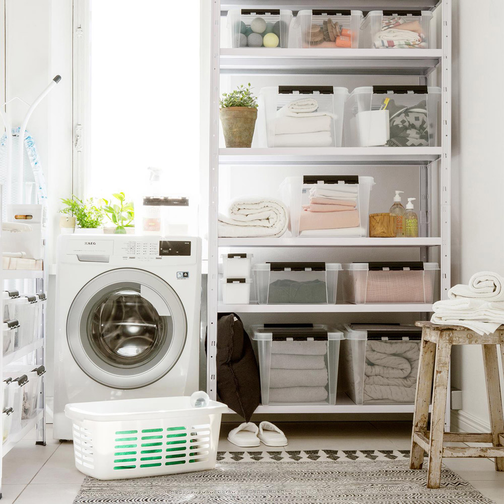 SmartStore Classic Stackable Transparent Storage Box 32L 2 Pack Image 6