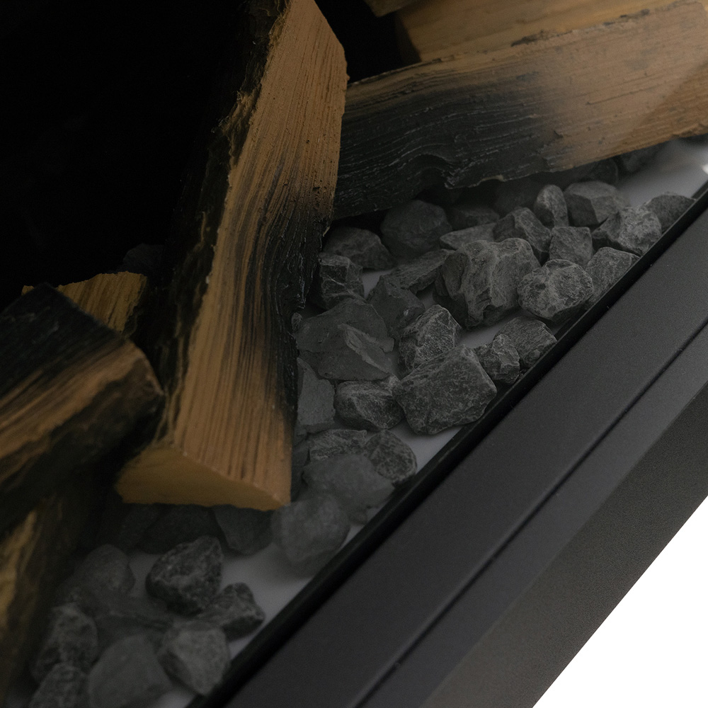 Living and Home 3-Sided Black Smart Electric Fireplace with Remote Control 49 inch Image 5