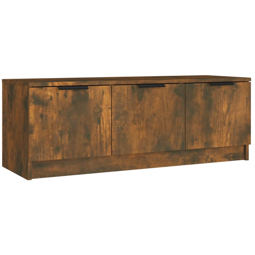 vidaXL 3 Door Smoked Oak TV Cabinet Image 2