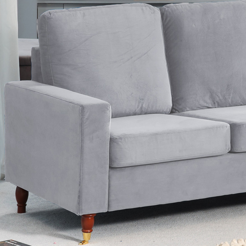 Hendrick 3 Seater Grey Reversible Corner Sofa Image 2